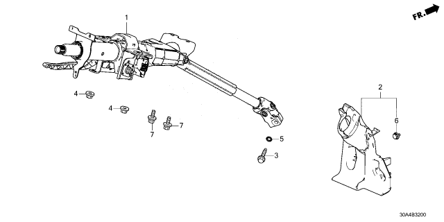 2025 Honda Accord COLUMN, STEERING Diagram for 53200-30A-A03