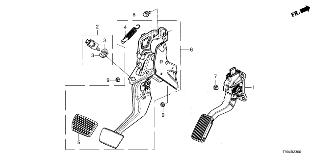 2024 Honda Pilot SPRING, PEDAL RETURN Diagram for 46530-T90-A81