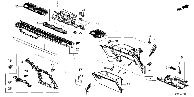 2023 Honda CR-V BOX ASSY- *NH900L* Diagram for 77501-3A0-A01ZA