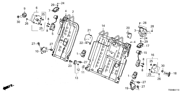 2026 Honda Civic Hybrid COVER, RR Diagram for 82291-T43-J20