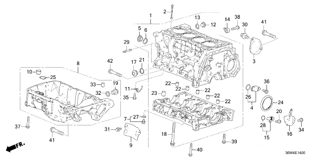2026 Honda Prelude BLOCK ASSY-, CYLN Diagram for 11000-6ZD-810