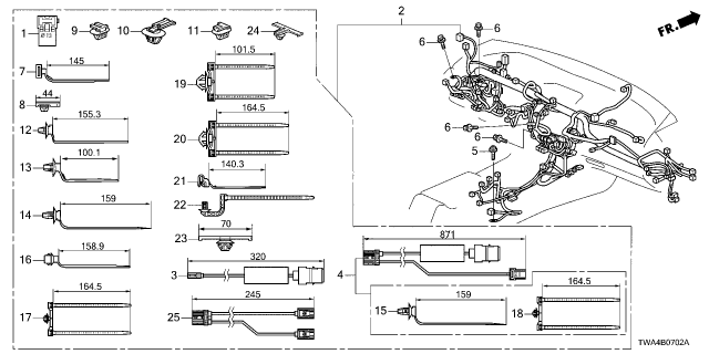 2022 Honda Accord Hybrid 4 Door Hybrid CVT Wire Harness Diagram 3