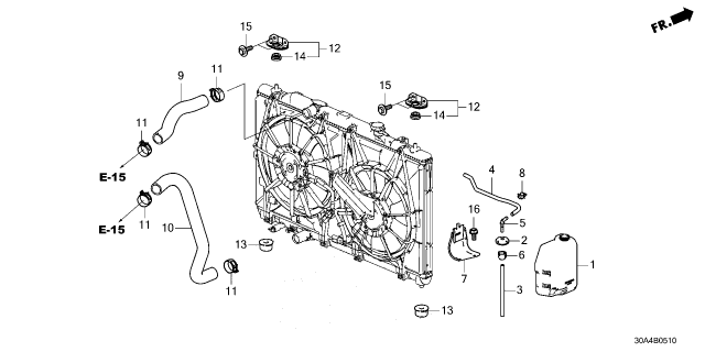 2024 Honda Accord TANK, RESERVE Diagram for 19101-6NH-A00