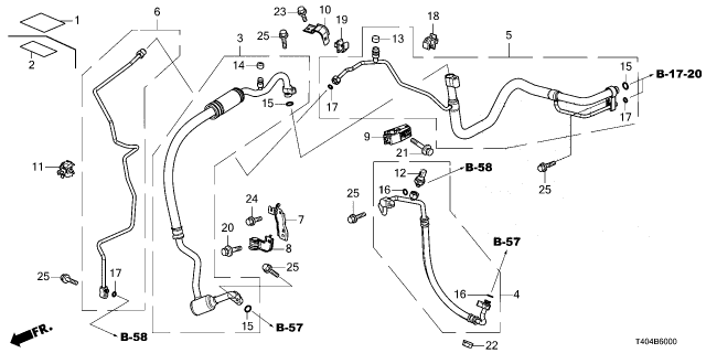 2024 Honda Civic STAY, A/C PIPE Diagram for 80362-TGN-G00