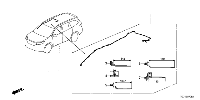 2022 Honda Pilot 5 Door Black Edition AWD 9AT Wire Harness Diagram 9