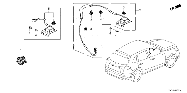 2026 Honda HR-V ANTENNA ASSY-, GNSS Diagram for 8B550-3BH-A11