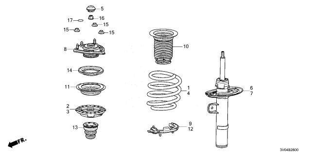 2023 Honda HR-V RUBBER, L- FR Diagram for 51694-T24-T01