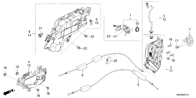 2026 Honda Prelude SET KEY CYLINDER Diagram for 35010-36W-A01
