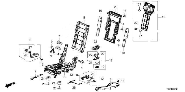 2024 Honda Pilot PAD Diagram for 81983-TYA-A21