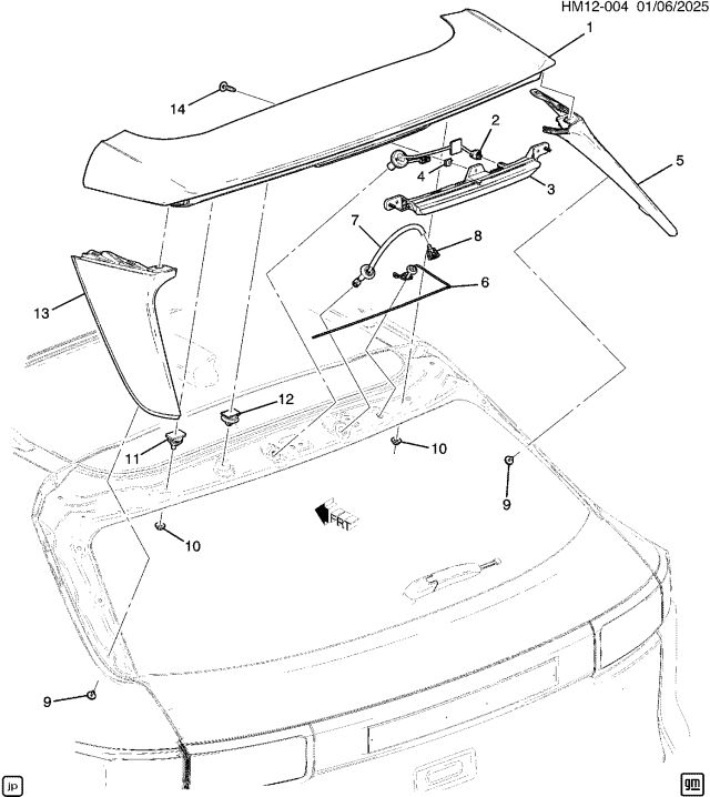 2024 Honda Prologue NUT, R/END SPLR Diagram for 11549309