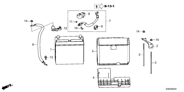 2024 Honda Accord Hybrid BOX BATTERY (B24) Diagram for 31521-30B-A00