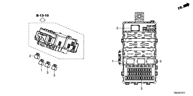 2022 Honda Ridgeline 4 Door RTL AWD 9AT Control Unit (Cabin) Diagram 2