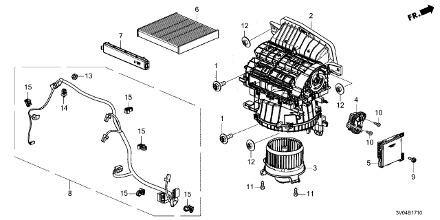 2025 Honda HR-V MOTOR ASSY- WITH FAN Diagram for 79310-T21-A41