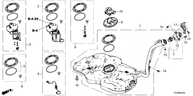 2025 Honda Civic Hybrid METER SET Diagram for 17047-T51-H00
