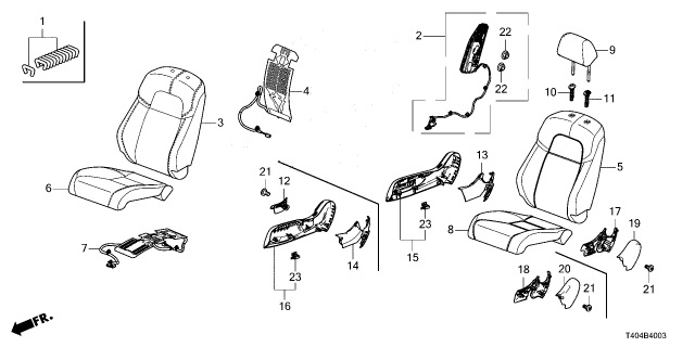 2024 Honda Civic HEADREST *NH900L* Diagram for 81140-T20-A61ZA
