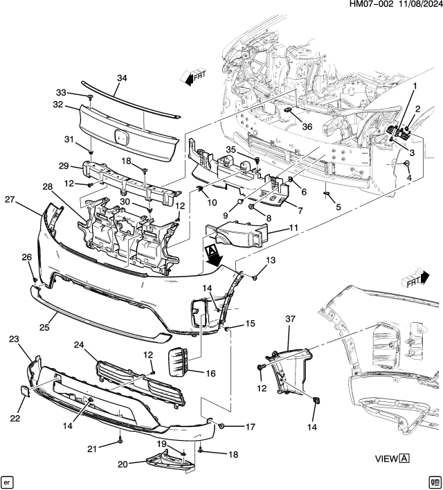 2024 Honda Prologue FASCIA ASM-FR *0848* Diagram for 85056816