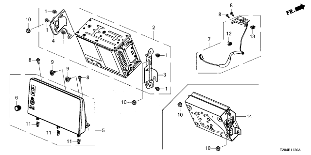2023 Honda Civic DISPLAY, CTR (9INCH) Diagram for 8A700-T20-A02