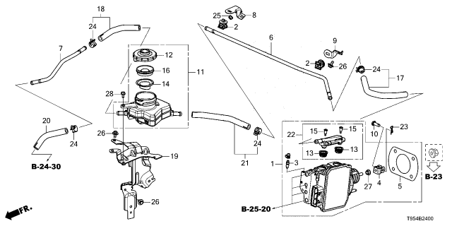 2025 Honda CR-V CLIP, SUCTION PIPE Diagram for 42514-T61-A02