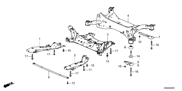 2023 Honda Accord Hybrid SUB-FRAME ASSY-, FR Diagram for 50200-30A-A00