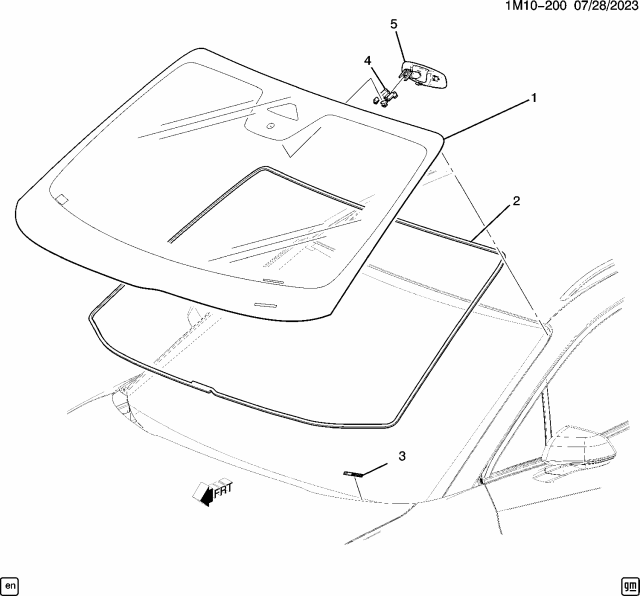 2025 Honda Prologue WINDSHIELD Diagram for 26390141