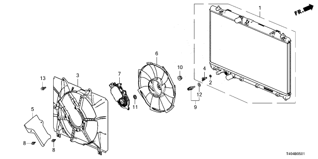 2024 Honda Civic W-RADIATOR Diagram for 19010-66V-A01