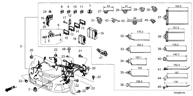 2025 Honda CR-V CLIP (175-2MM) Diagram for 91540-3A0-003