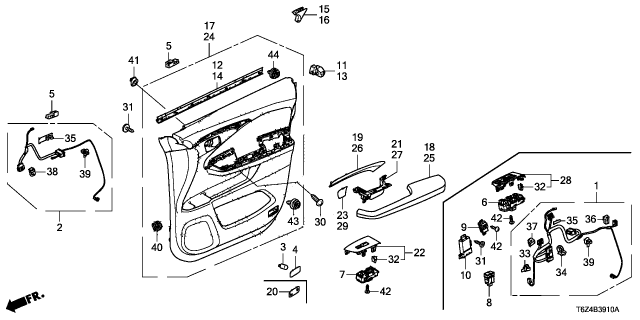 2024 Honda Ridgeline ARMREST, R- *NH802L* Diagram for 83502-T6Z-A01ZN