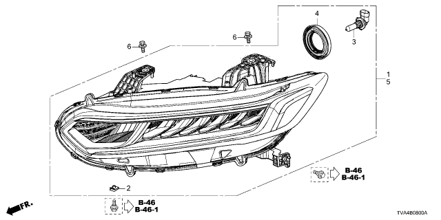 2022 Honda Accord W-HEADLIGHT ASSY-, R Diagram for 33100-TVA-A02