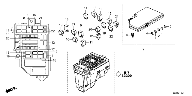 2023 Honda CR-V Hybrid 5 Door Sport 2WD CVT Control Unit (Engine Room) Diagram 2