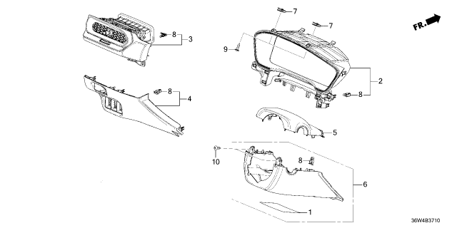 2026 Honda Prelude CVR, COLUMN *NH900L* Diagram for 77360-36W-A11ZA