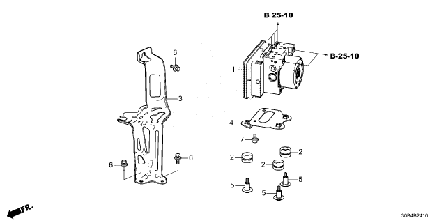 2024 Honda Accord Hybrid MODULATOR ASSY-, VSA Diagram for 57100-30B-A12