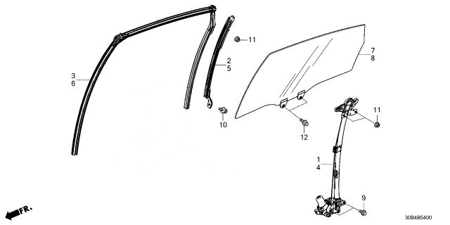2023 Honda Accord Hybrid REG, RR- R DOOR Diagram for 72710-30A-A11