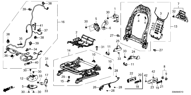 2023 Honda Accord Hybrid AVS BRACKET L, FR Diagram for 81514-30A-A91