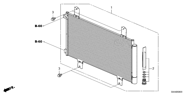 2023 Honda Accord W-CONDENSER ASSY Diagram for 80100-30A-A01