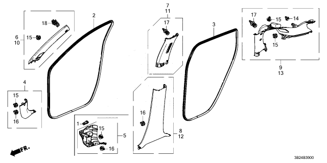 2023 Honda CR-V Hybrid SEAL, FR Diagram for 72315-3A0-A01