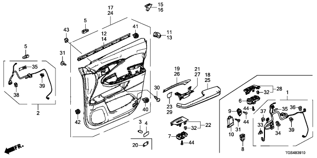 2025 Honda Passport ARMREST, R- *YR666L* Diagram for 83502-T6Z-A01ZL
