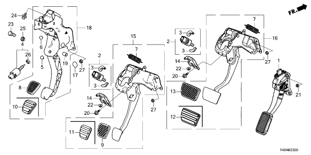 2024 Honda Civic COVER, PEDAL Diagram for 46545-T20-L01