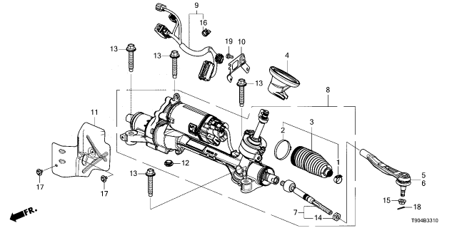 2024 Honda Pilot CUFF Diagram for 53434-T90-A01
