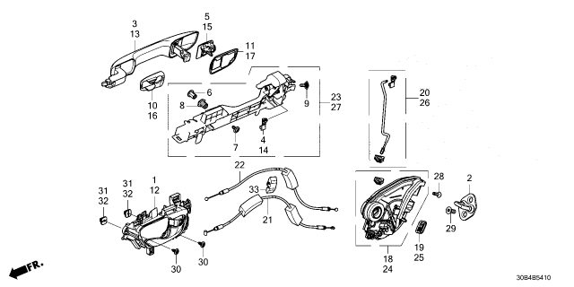 2024 Honda Accord Hybrid HANDLEL *NH932M* Diagram for 72181-T20-A01B2