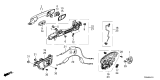 Diagram for Honda Civic Hybrid Door Latch Cable - 72633-T20-A01