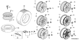Diagram for 2025 Honda Odyssey Spare Wheel - 42700-THR-AD1