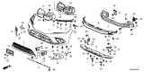 Diagram for Honda Bumper - 04711-T20-A00ZZ