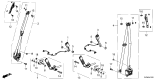 Diagram for Honda HR-V Seat Belt Buckle - 04816-3W0-A60ZA