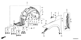 Diagram for Honda Civic Hybrid Fender - 60210-T20-A00ZZ