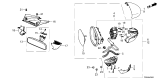Diagram for 2025 Honda Civic Hybrid Car Mirror - 76400-T20-A51