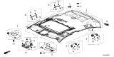 Diagram for Honda Civic Hybrid Sun Visor - 83280-T20-A91ZB