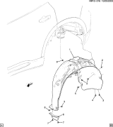 Diagram for Honda Prologue Wheelhouse - 85106355