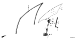 Diagram for Honda Civic Hybrid Window Regulator - 72250-T20-A01