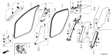 Diagram for Honda Civic Hybrid Weather Strip - 72355-T20-A11