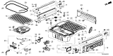 Diagram for 2026 Honda Ridgeline Weather Strip - 74866-T6Z-305